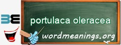 WordMeaning blackboard for portulaca oleracea